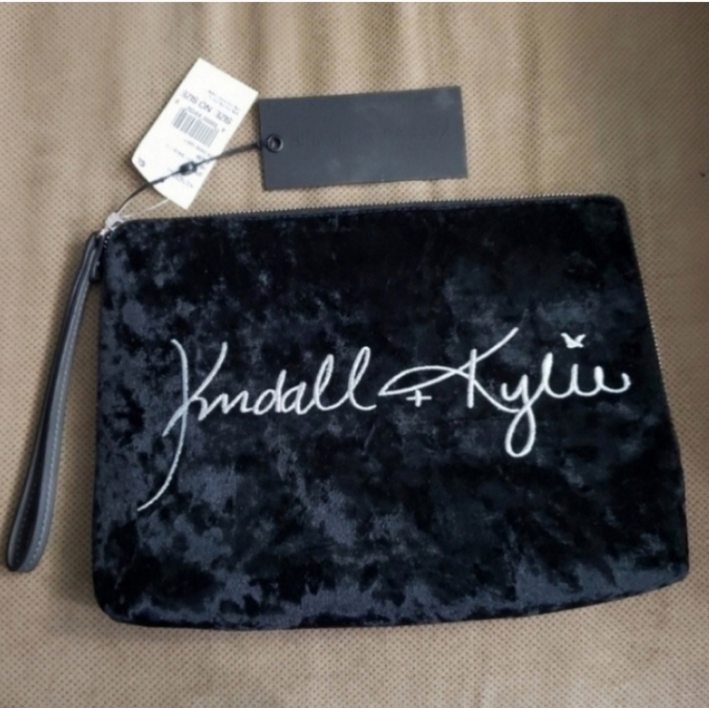 Kendall & Kylie velvet wristlet/makeup bag